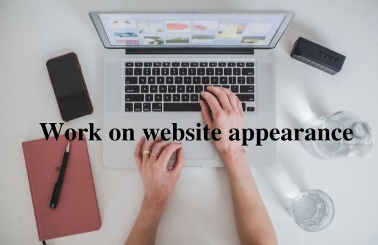Work on website appearance